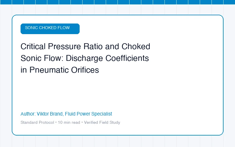 Critical Pressure Ratio and Choked Sonic Flow: Discharge Coefficients in Pneumatic Orifices