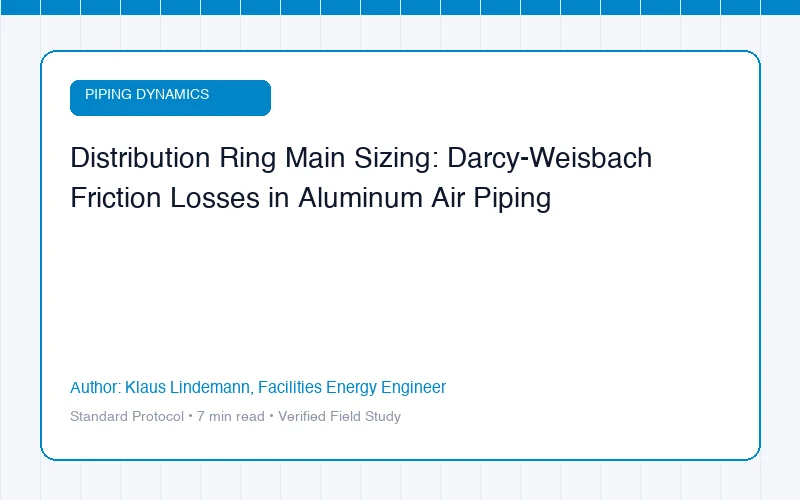 Distribution Ring Main Sizing: Darcy-Weisbach Friction Losses in Aluminum Air Piping